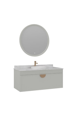 Orka Molino 120 Cm Kaşmir Banyo Dolabı Takımı Ve Boy Dolabı Navaro/antrasit