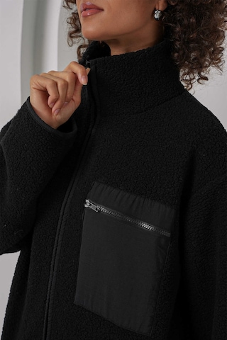 Gabria Fermuarlı Tek Cep Hırka Siyah