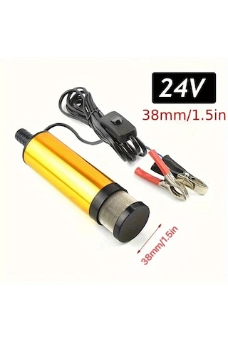 Xuweiwei 24 38mm Yüksek Güçlü 12v 24v Dc Elektrikli Dizel Su Transfer Pompası Taşınabilir Alüminyum Alaşımlı Otomotiv Kullanımı Korozyona Dayanıklı