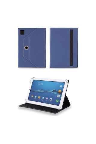 Velvoria Dark Evopad A1042 - 10.1" Tablet Uyumlu Standlı Üniversal Kapaklı Lacivert Tablet Kılıfı