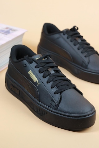 Puma - Smash Platform V3 Siyah Kadın Spor Ayakkabı Çok Renkli