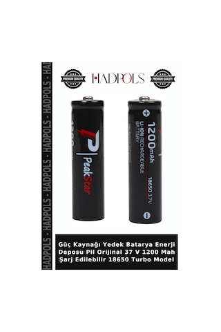 Güç Kaynağı Yedek Batarya Enerji Deposu Pil Orijinal 37 V 1200 Mah Şarj Edilebilir 18650 Turbo Model