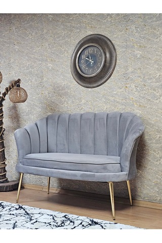 İkili İstiridye Gold Kaplama Sivriltme Ayak Çay Seti Koltuk İkili Çok Renkli