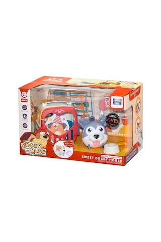 Oyuncak Sesli Köpek Bakım Çantası Ve Evi 2 İn 1