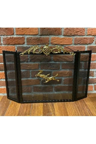 At Desenli Şömine Siperlik . Şömine Aksesuarları