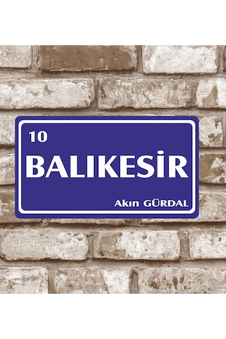 Kişiye Özel Metal Plaka Balıkesir 10 Retro Poster (29X15)