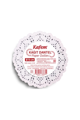 Kafem Dantel Kağıt 9 cm 500 Lü x 5 Paket