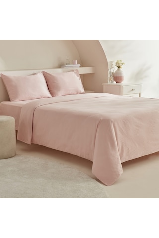 Karaca Home Charm Sion %100 Pamuk Jakarlı Saten King Size Nevresim Takımı Pudra 200.22.12.0112