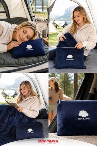 160 110 Cm Ergo Blanket Ultrasoft 250 Gr/m2 Lacivert Parıltılı Battaniye Diğer