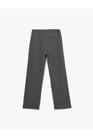 Koton Beli Bağcıklı Cepli Uzun Gri Kadın Pantolon 6wak40029pw Gri