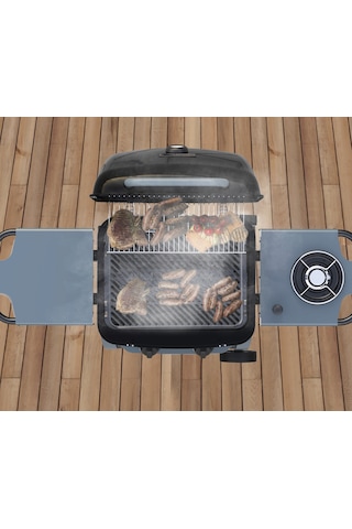 Aygaz X150 Klasik Gazlı Barbekü - 2 Brülörlü Ayaklı Bahçe Mangalı, Termometreli Kapak, Sarı Sarı