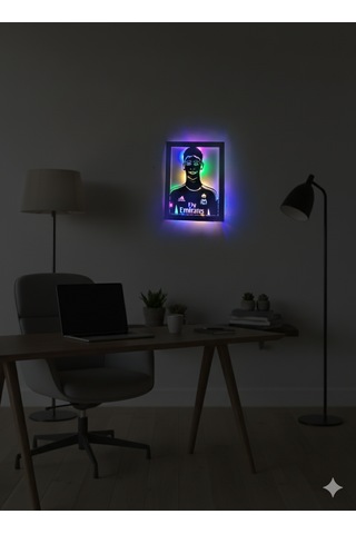 Real Madrid Arda Güler Temalı Led Aydınlatmalı Duvar Çerçevesi