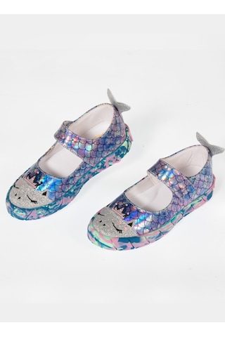 Denizkızı Hologram 3d Kız Çocuk Babet Sneakers Gri