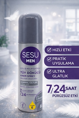Sesu Men Tüy Dökücü Krem Sprey 150 ML