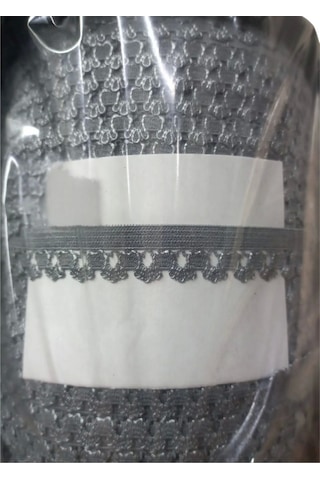 Çamaşır Lastiği Dantelli 1 Cm 1 Metre Gri