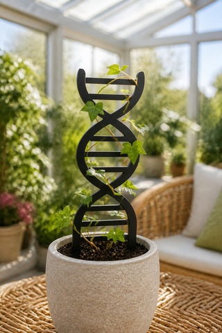 Arliadesign Dna Şeklinde Bitki Destek Çubuğu 5 Li Set 8x15 Cm Siyah 3 Mm Mdf Saksı Desteği