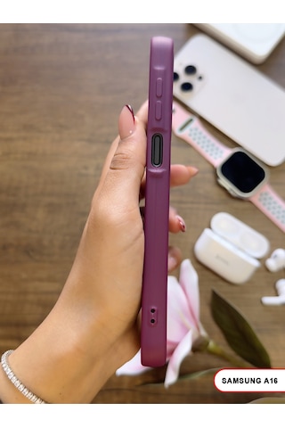Samsung Galaxy A16 Uyumlu Kamera Korumalı Darbeye Dayanıklı Renk Atmayan Keep Silikon Kılıf Mor