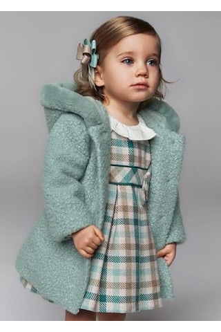 Andywawa Mayoral Kız Bebek Kürklü Mont Pembe 2478 Yeşil