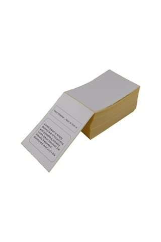 Al Hızlı Al 100mm X 150mm 500 Adetlik Paketlerde Lamine Termal Z Katlama Kargo Etiketi Yazıcı Uyumlu Yüksek Kalitel 1