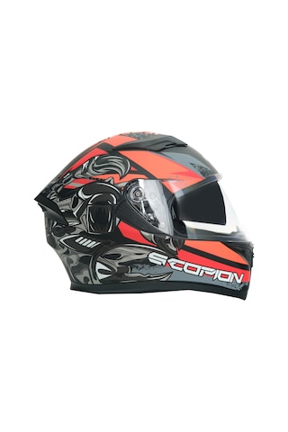 Gp Nero Mks003-mbb3o Güneş Vizörlü Şeffaf Full Face Motosiklet Kaskı Siyah Kırmızı Gri
