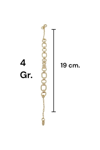 Altın Kaplama 925 Ayar Gümüş Sonsuzluk Bileklik Anlamlı Hediye Gümüş