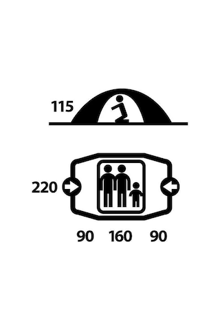Husky Burton Yesıl 2+1 Kısılık Cadır Yeşil