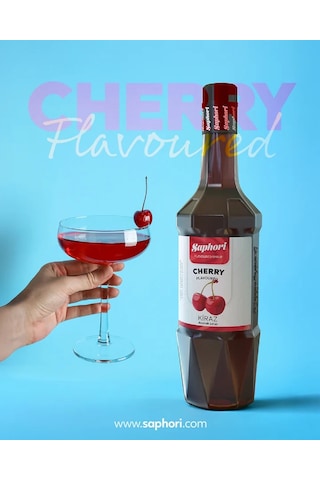 Saphori Kiraz Aromalı Kokteyl Şurubu Kiraz Şurubu 700 Ml