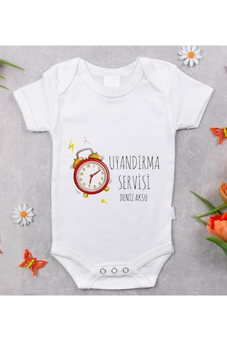 Bitmeyenkartus Bk Kids Isimli Uyandırma Servisi Tasarımlı Bebek Body Zıbın - Mod Çok Renkli