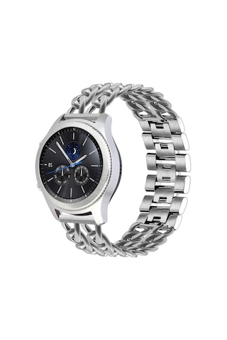 Huawei Watch Gt 3 46mm Uyumlu Krd-17 Metal Mkst Kordon-gümüş