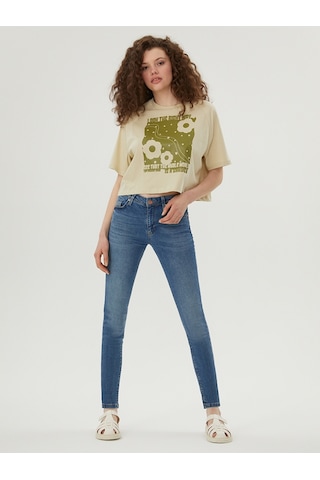 Nicole Skinny Fit Kadın Pantolon Mavi
