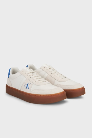 Calvin Klein Logolu Süet Detaylı Sneaker Ayakkabı Ym0ym013950ıo Erkek Ayakkabı Ym0ym01395 0ıo Gri-beyaz