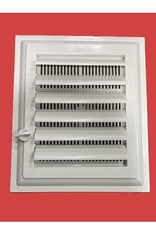 Menfez Plastik Banyo Wc Havalandırma Menfezi Yüzeysel Hareketli Panjur 35x35 Cm Ayarlı Plastik