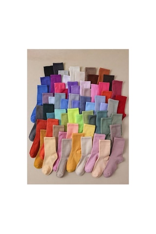 Worthy Socks 6'lı Unisex Çok Renkli Kolej Tenis Spor Çorap Seti