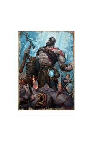 Bedeko God Of War Modern Mdf Tablo 50 Cm X 70 Cm