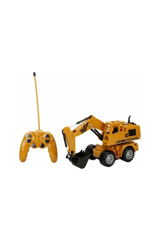 1:24 Işıklı Usb Şarjlı Uzaktan Kumandalı Ekskavatör 5 Kanal Hareketli Rc Excavator