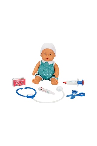 Bebelou Doktor Zamanı 35Cm Konuşan Bebek 29459 Yeşil