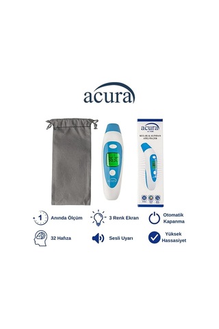 Acura Ac-9080 Koldan Ölçer Tansiyon Aleti + Çanta+pil Hediyeli Ac-9280 Kulaktan & Alından Ateş Ölçer