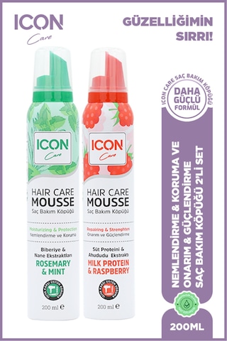 Icon Saç Bakım Köpüğü Rosemary-mınt & Mılk Proteın & Raspberry Set