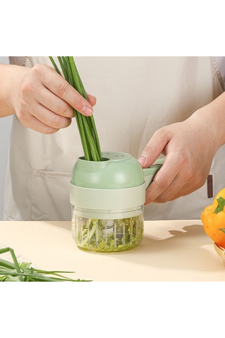 Dofolink Usb Şarjlı Kablosuz Elektrikli Sebze Dilimleyici - Hızlı Kesim, Kapalı Tasarım, Kolay Temizleme - 200ml, 1200mah Pil, Çesitli Yemeklere Uygun Diğer