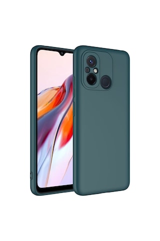 Xiaomi Redmi 12c Kılıf Zore Mara Lansman Kapak Koyu Yeşil
