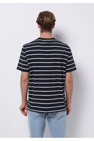 Colin's Colins Comfort Fit Yuvarlak Yaka Çizgili Erkek Lacivert Kısa Kol Tişört Cl1075391 Q1.v1 Nys Navy Striped