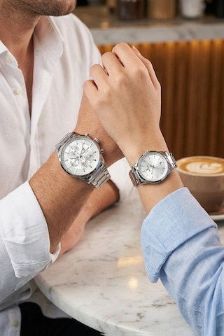 Daniel Klein 8682308390902 Çelik Kordonlu Takvimli Sevgili Çift Kol Saatleri Gümüş