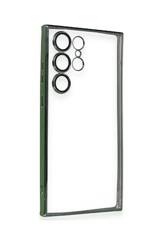 Newface - 86 - Samsung Galaxy S23 Ultra Kılıf Razer Lensli Silikon - Matxzngz - - Yeşil