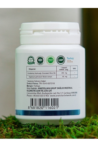 Anatolian Centozone Sarı Kantaron Gıda Takviyesi 500 MG x 30 Kapsül