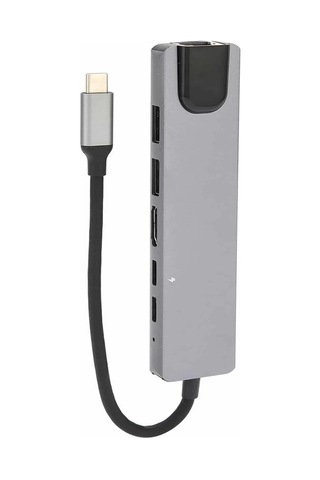 Znv Zenvia Mey İthalat 8 Port Çoklayıcı Macbook Ile Uyumlu Çoğaltıcı Type-c Dönüştürücü Tf Sd Kart Znv20