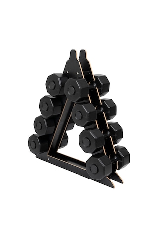 Ps Spor Standlı Ev Tipi Dambıl Seti 3 Kg + 6 Kg + 8 Kg + 10 Kg + Stand