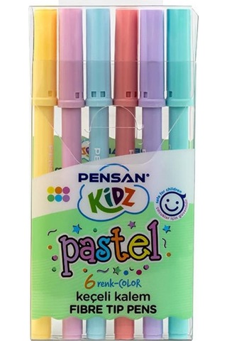 Keçeli Kalem 6 Lı Pastel Renkler Pensan Pastel Keçeli Kalem 1 Pak