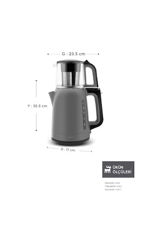 Karaca Mega Tea 1501 1500 W Cam Çay Makinesi
