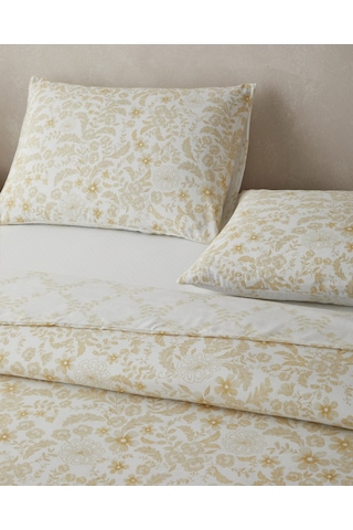 English Home Vionne Kolay Ütülenir Çarşaflı Çift Kişilik Nevresim Takımı 200x220 Cm Açık Sarı Açık Sarı