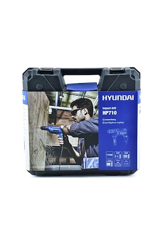Hyundai HP710Set 710W Darbeli Matkap Pls. Çanta + 16 Parça Uç Seti
